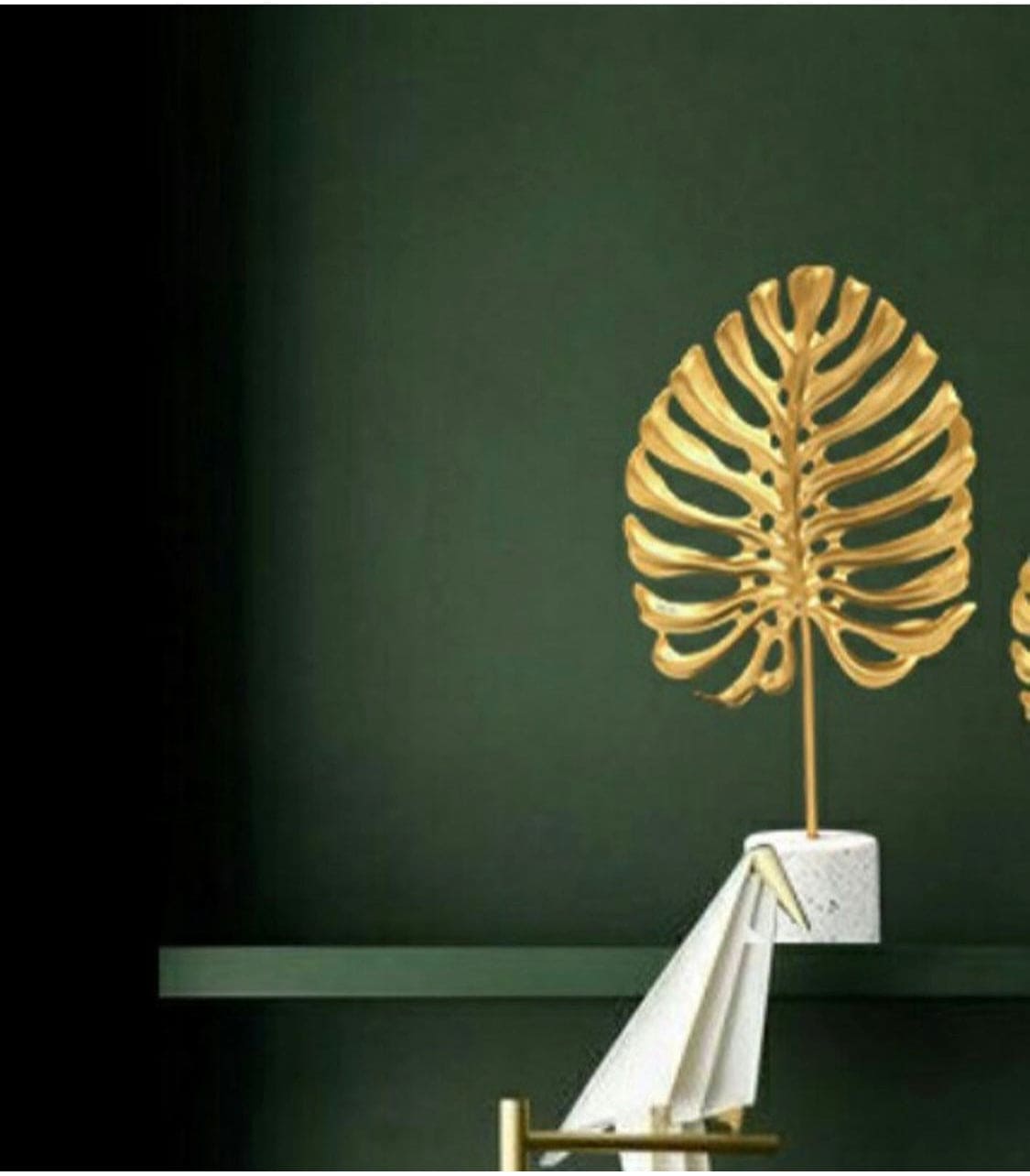 Luxury Gold Turtle Leaf, Artificial Plant Ornament, Cabinet Porch Decor Luxury Gold Turtle Leaf, Artificial Plant Ornament, Cabinet Porch Decor